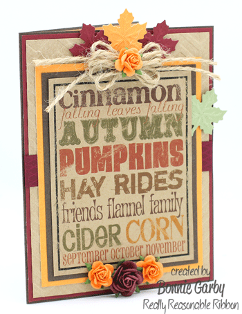 RRR Challenge #82 – Autumn Leaves and Ribbon Theme