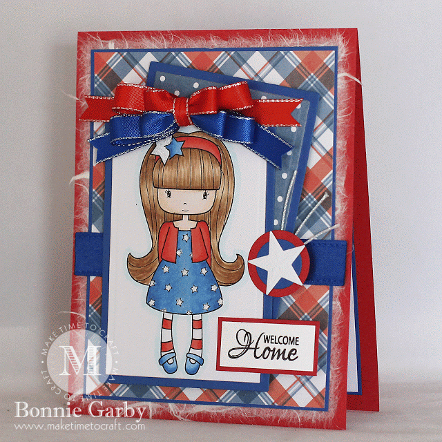 Fun Patriotic ‘Welcome Home’ Card and new Challenge over at Party Time Tuesdays Anything Goes Challenge Blog