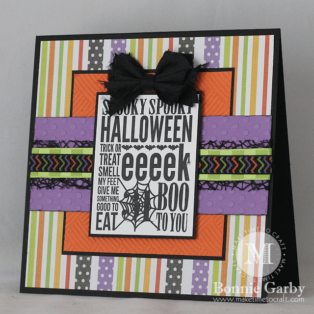 Fun and Spooky Halloween Subway Art Card and Shabby Bow Video Tutorial