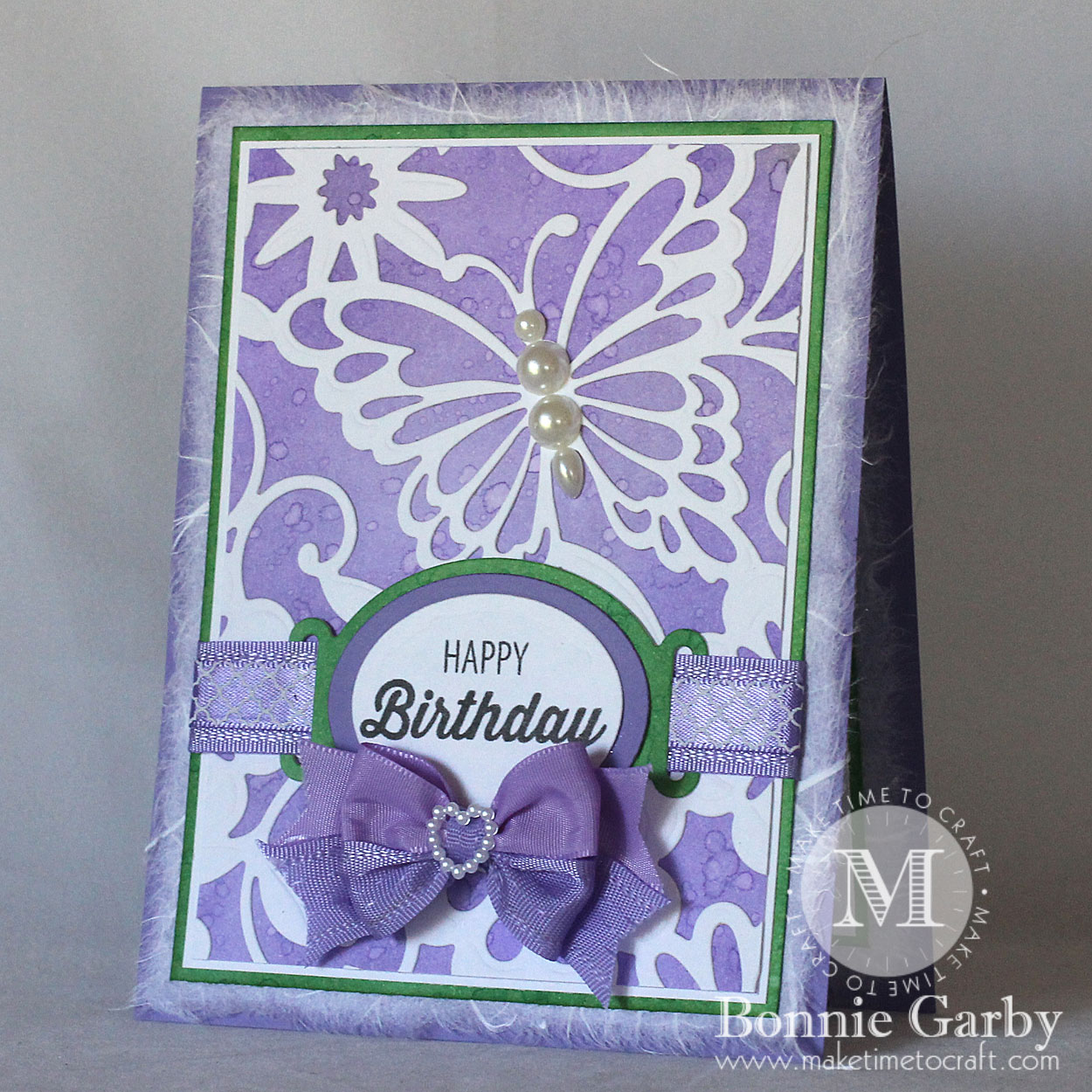 Happy Birthday Card in Purple