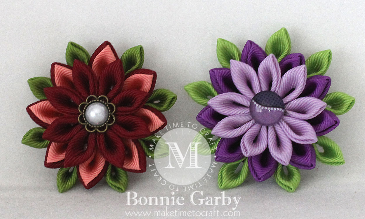 Kanzashi Flower Inspiration With Video Tutorials Make Time To Craft