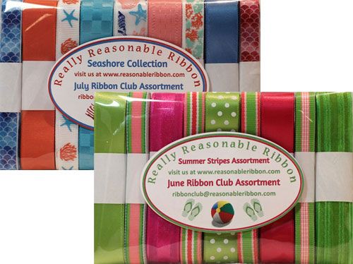 Really Reasonable Ribbon June and July Ribbon Club Assortments