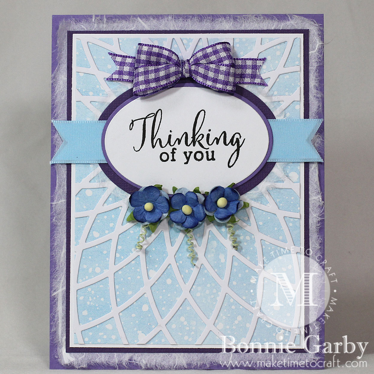 Handmade Greeting Card with Ribbon