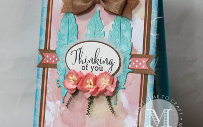 Thinking of You Greeting Card with Ribbon from the RRR June Ribbon Club Assortment