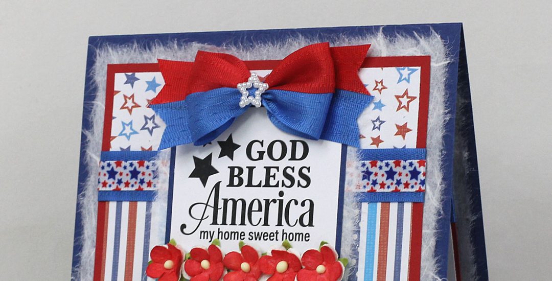 God Bless America Note Card with Digital Stamps from Bonnie Garby Designs