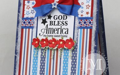 God Bless America Note Card with Digital Stamps from Bonnie Garby Designs